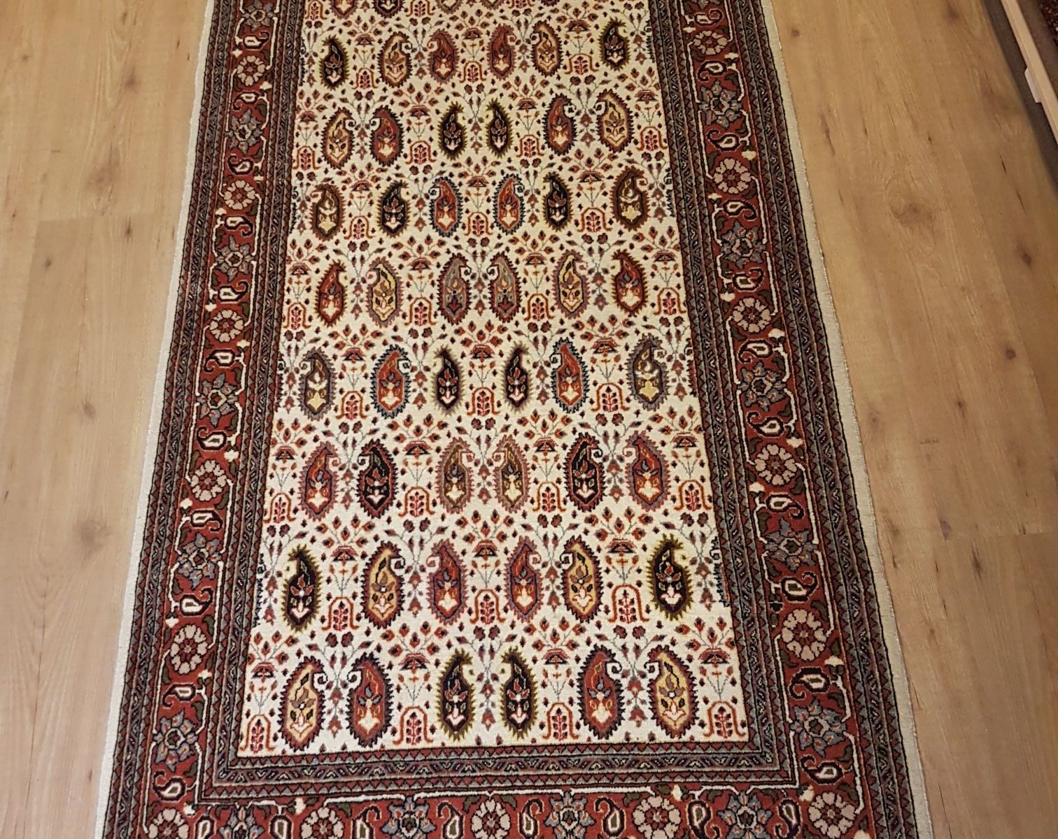 236x104 Vintage handgeknoopt perzisch tapijt Serabent