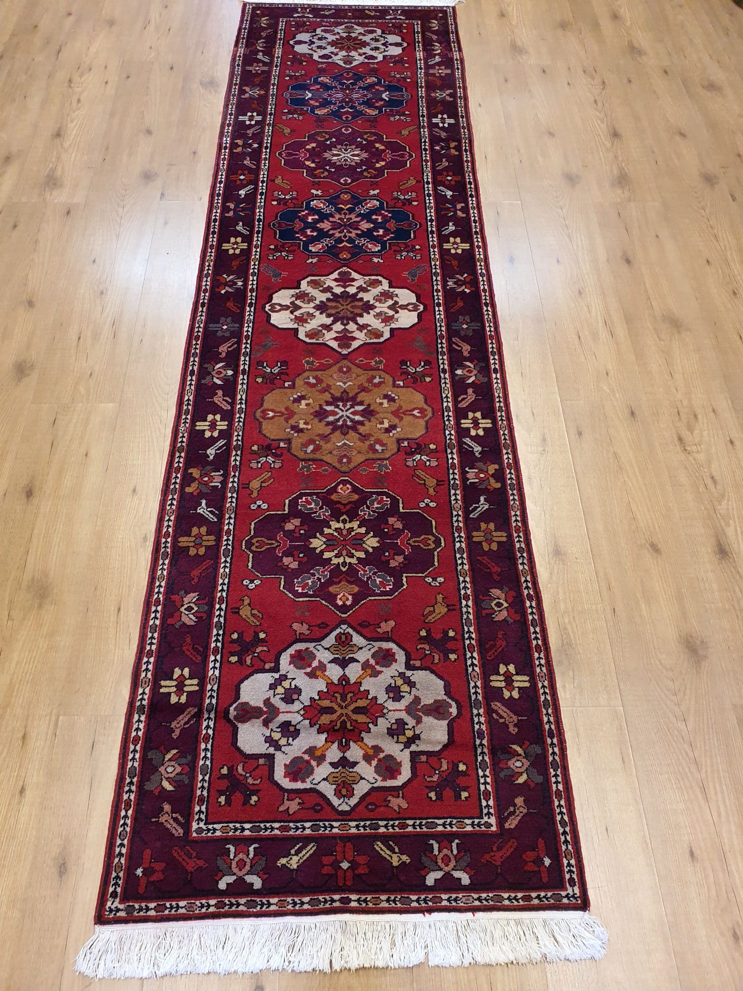 Overtollig innovatie verlichten 290x74 vintage handgeknoopt perzisch tapijt loper ID5417 - Vintage Perzische  en Oosterse Tapijten