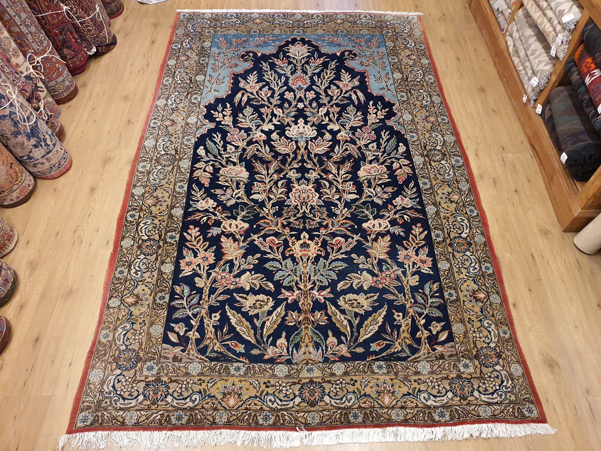 Gezamenlijke selectie Circulaire stad 306x185 vintage handgeknoopt perzisch tapijt ghom ID9554 - Vintage Perzische  en Oosterse Tapijten