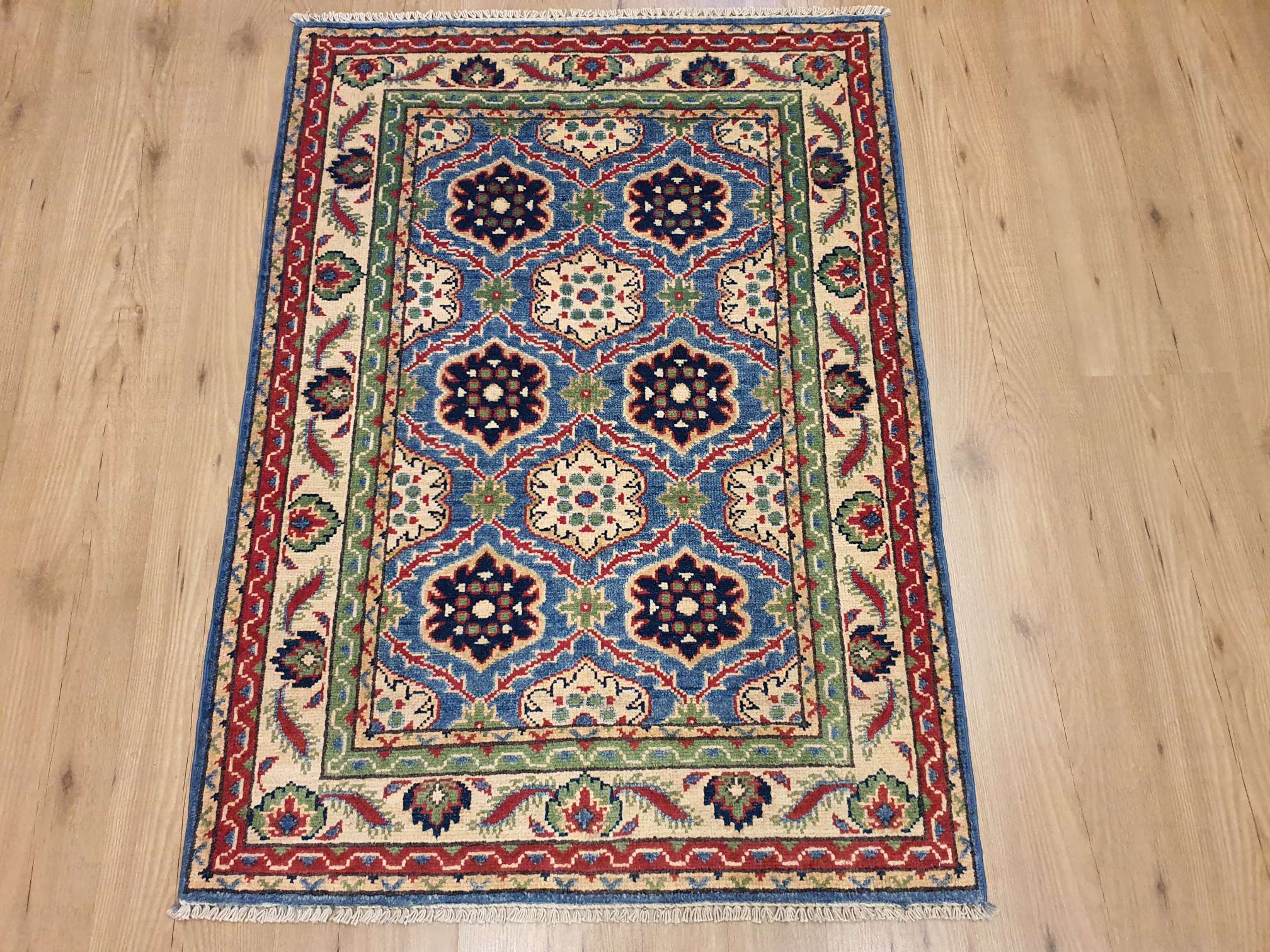 handgeknoopt tapijt kazak Vintage Perzische en Oosterse Tapijten