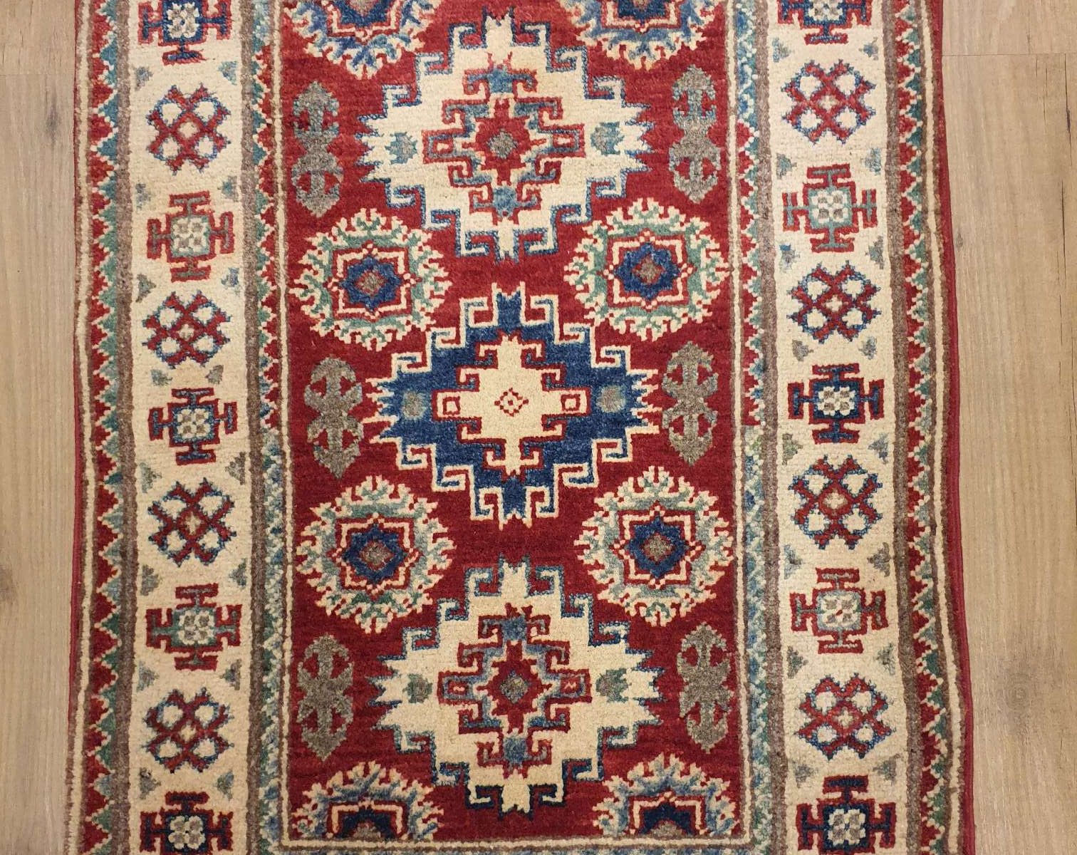 088x61 handgeknoopt oosters tapijt kazak ID14333
