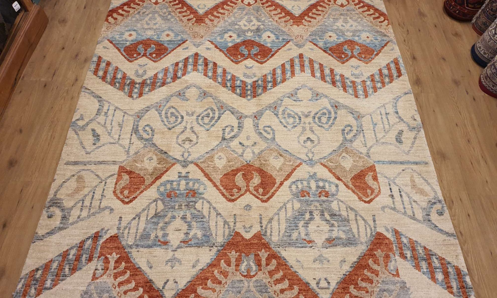 Staan voor melk wit Noodlottig 241x200 handgeknoopt oosters tapijt modern design ID14813 - Vintage  Perzische en Oosterse Tapijten