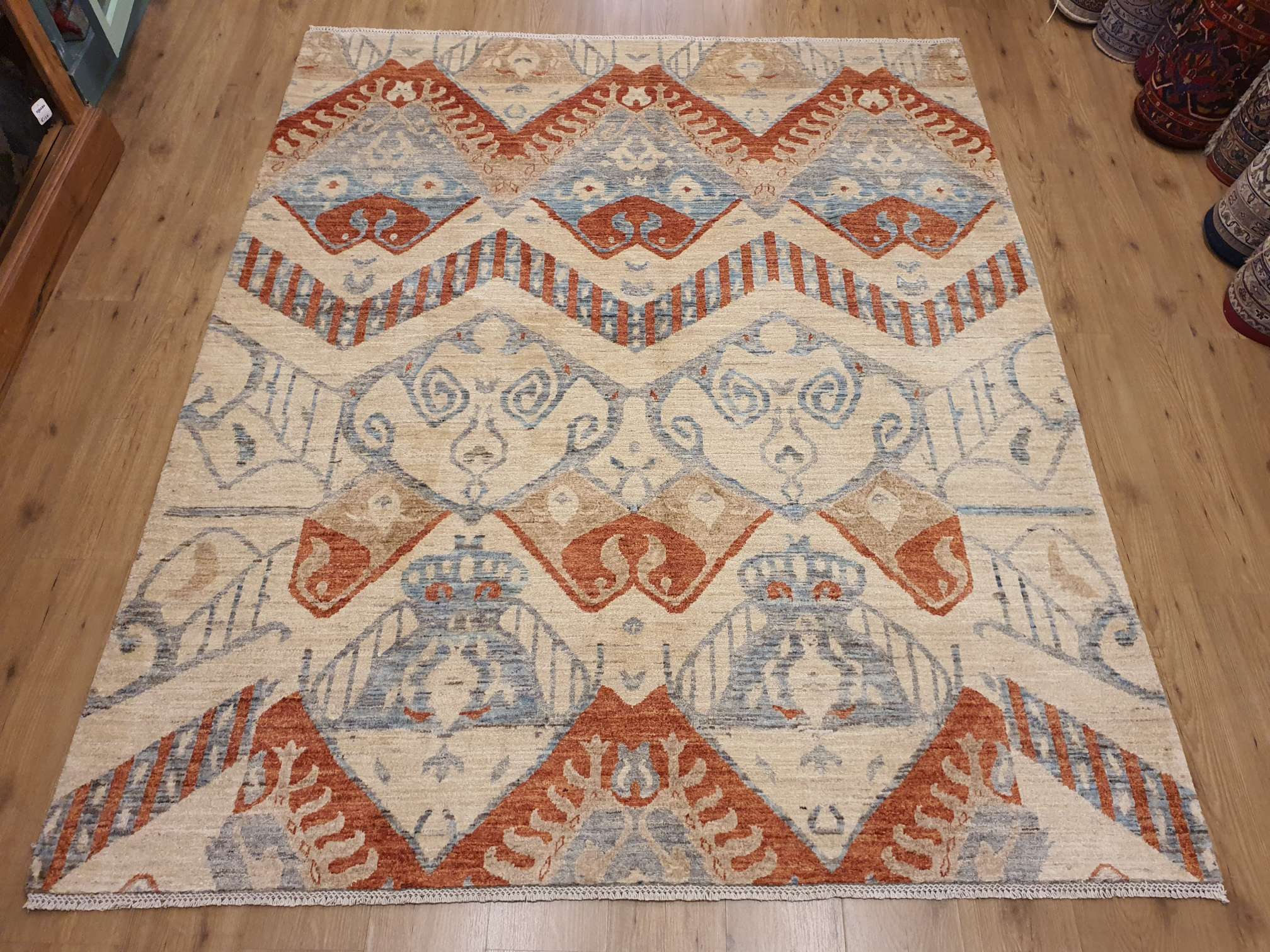 Staan voor melk wit Noodlottig 241x200 handgeknoopt oosters tapijt modern design ID14813 - Vintage  Perzische en Oosterse Tapijten