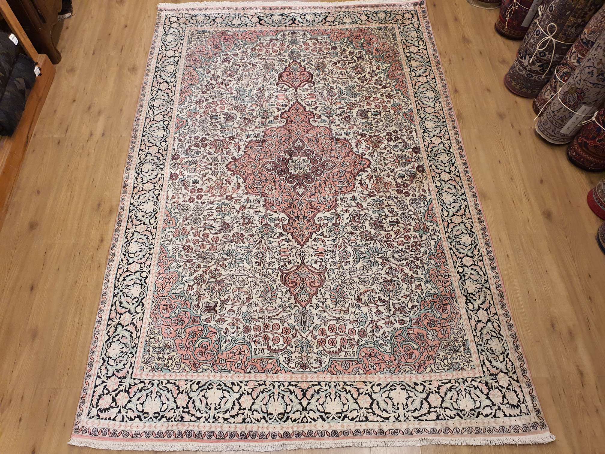 handgeknoopt perzisch tapijt kashmir ID16851 Vintage Perzische en Oosterse Tapijten