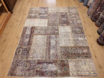 247x176 vintage handgeknoopt oosters tapijt patchwork ID17489