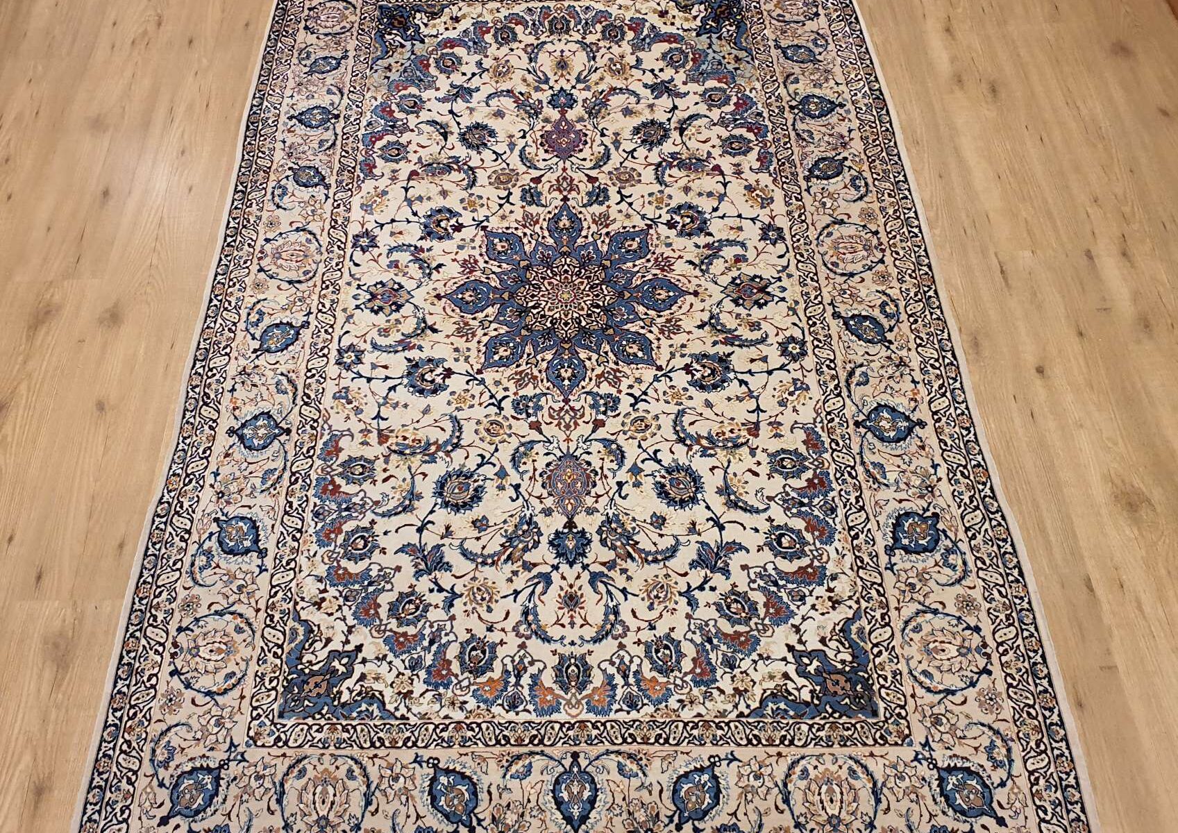 cijfer Banyan honderd 229x140 vintage handgeknoopt perzisch tapijt isfahan ID18590 - Vintage  Perzische en Oosterse Tapijten