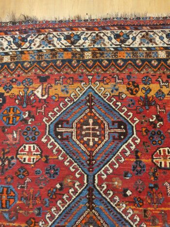 200x167 vintage handgeknoopt perzisch tapijt qashqai ID19864 - Afbeelding 3