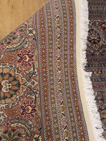 355x246 vintage handgeknoopt perzisch tapijt tabriz 50raj met zijde ID20771 - Afbeelding 3