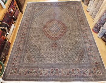 355x246 vintage handgeknoopt perzisch tapijt tabriz 50raj met zijde ID20771