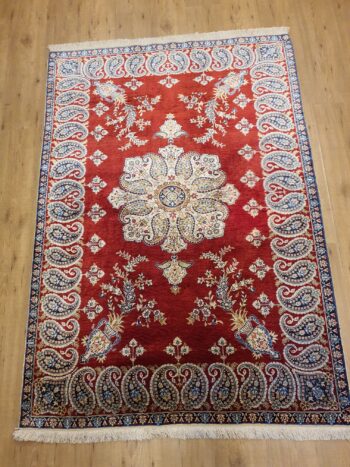 193x128 vintage handgeknoopt oosters tapijt zijde ID21674