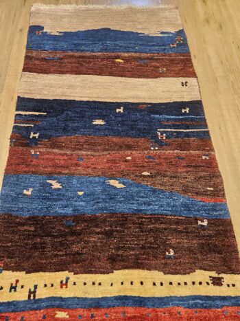 203x81 handgeknoopt perzisch tapijt loper loribaf ID30297 - Afbeelding 2