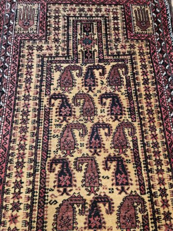 163x77 vintage handgeknoopt perzisch tapijt beloutch ID30475 - Afbeelding 2