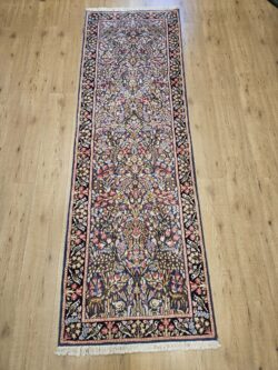 246x78 handgeknoopt perzisch tapijt loper kirman ID30331