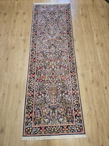246x78 handgeknoopt perzisch tapijt loper kirman ID30331