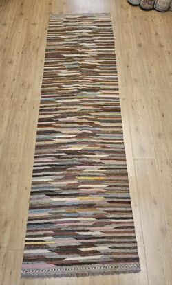 296x80 handgeweven oosterse wollen kelim loper ID30620