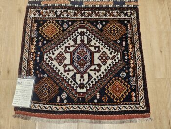 067x64 vintage handgeknoopt perzisch tapijt qashqai ID30301