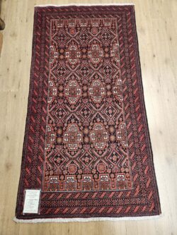 180x95 vintage handgeknoopt perzisch tapijt beloutch ID30993
