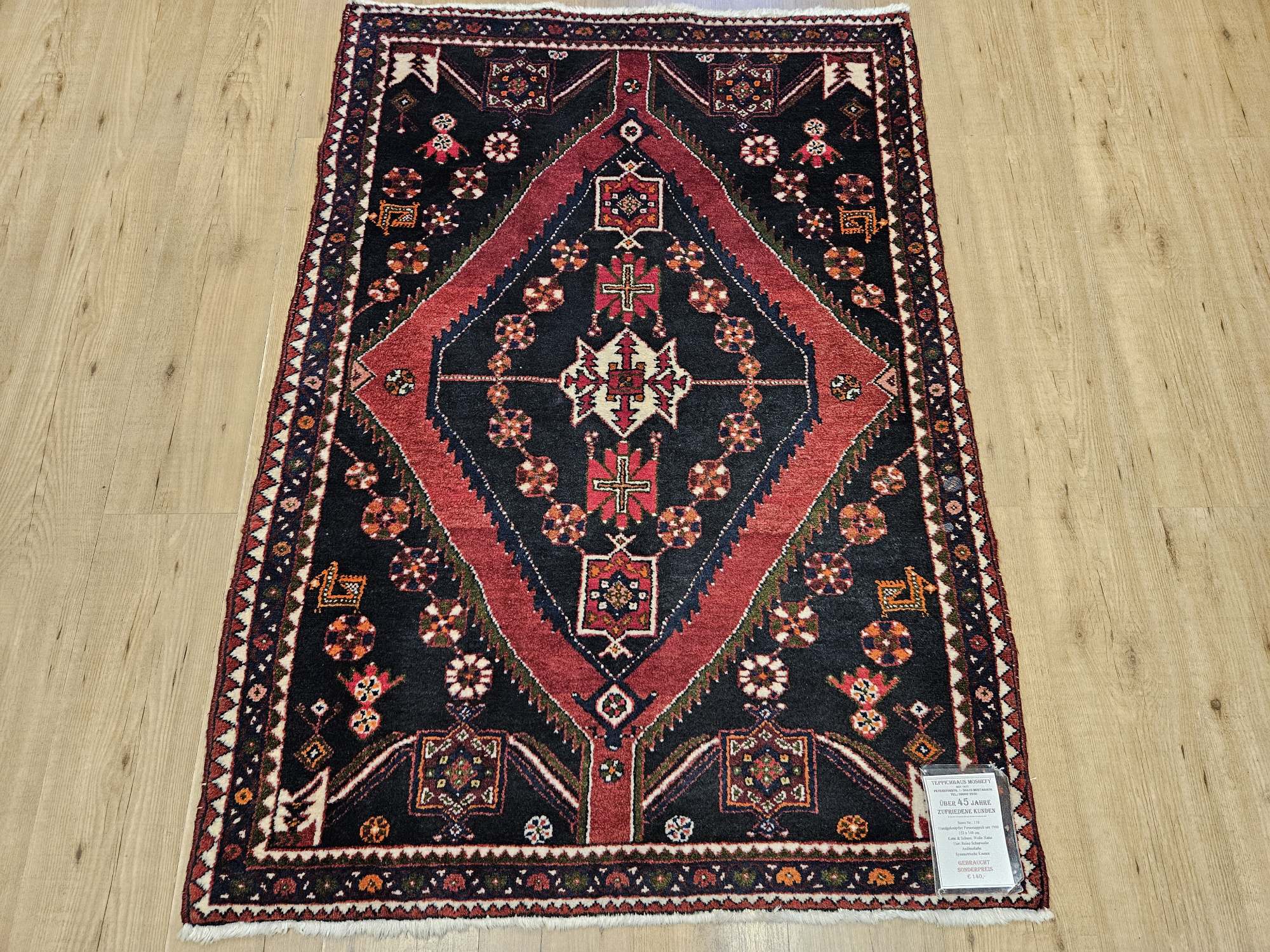 153x108 vintage handgeknoopt perzisch tapijt hamadan ID30997