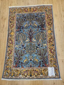 157x100 handgeknoopt perzisch tapijt ghom ID31066