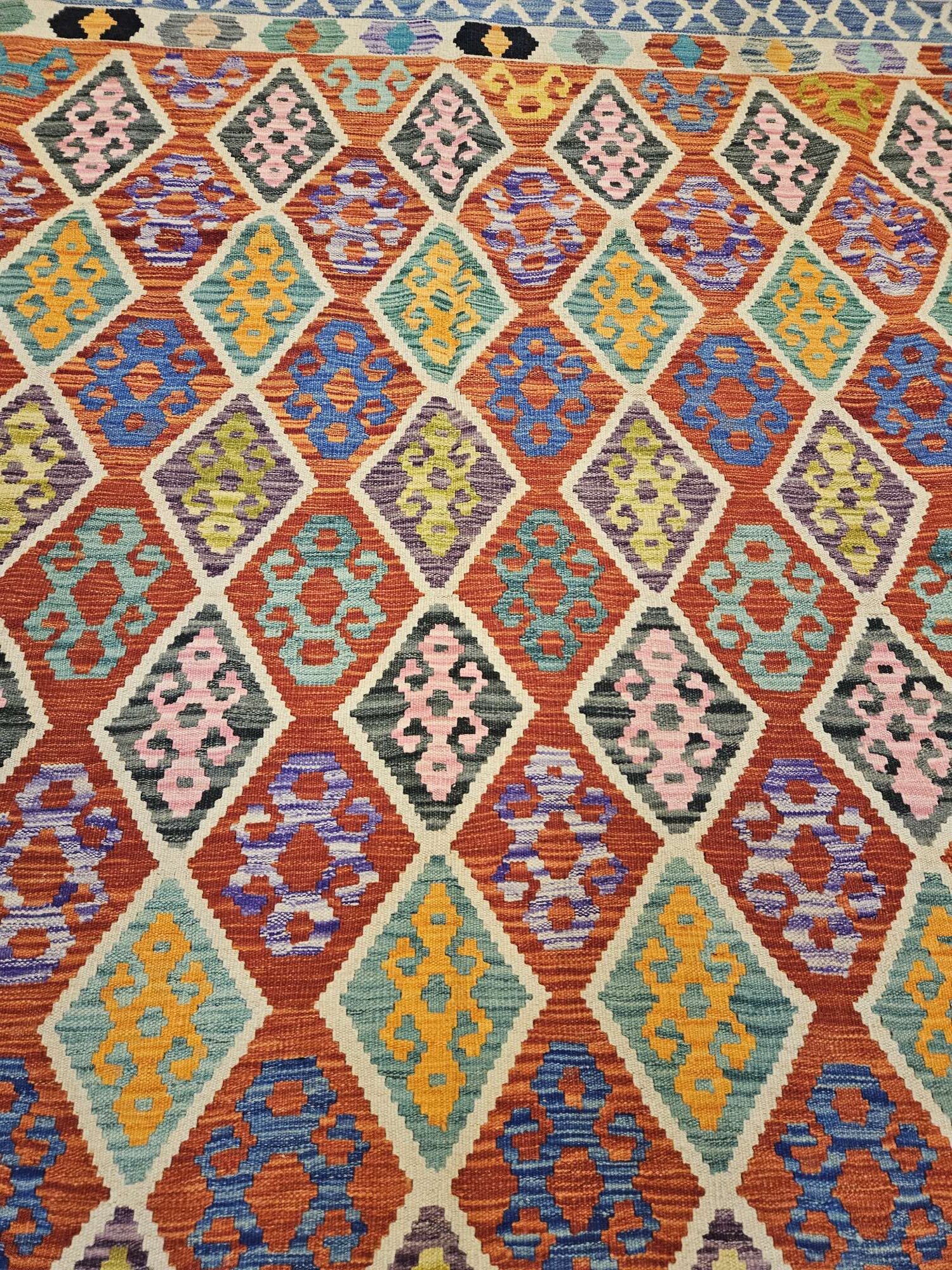 302x260 handgeweven oosterse wollen kelim ID31461 - Afbeelding 2