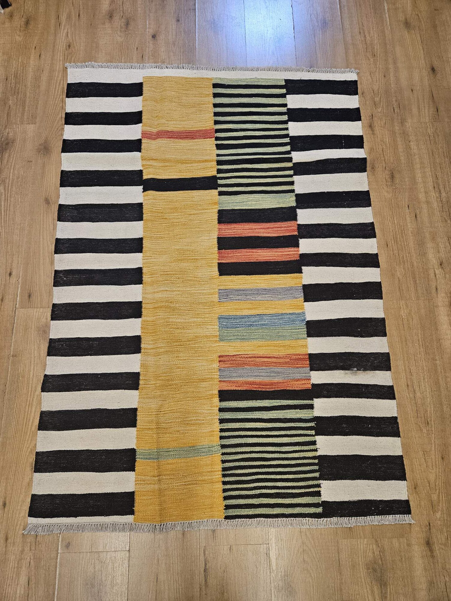 157x108 handgeweven oosterse wollen kelim ID31353