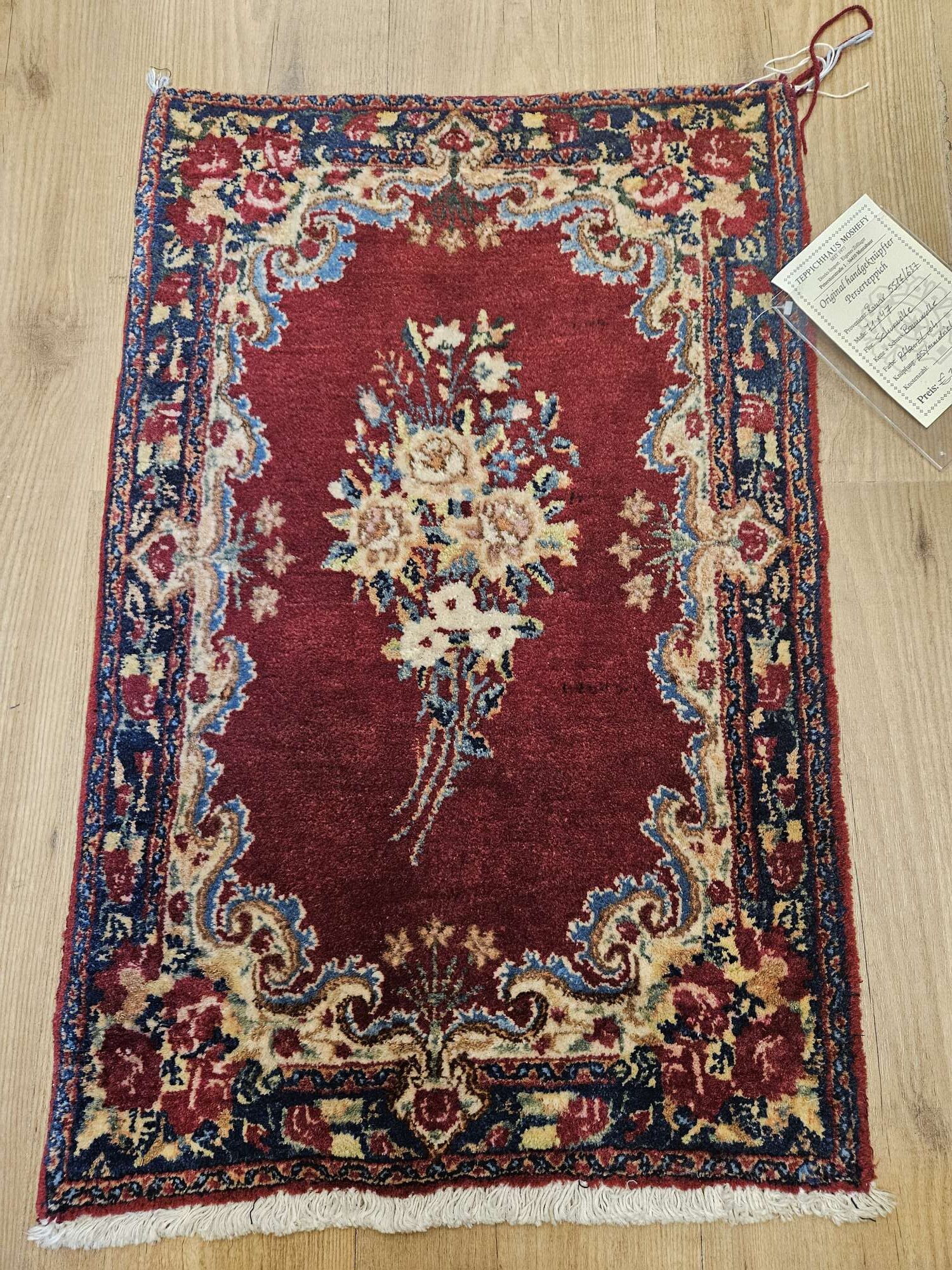 072x47 handgeknoopt perzisch tapijt kirman ID31427