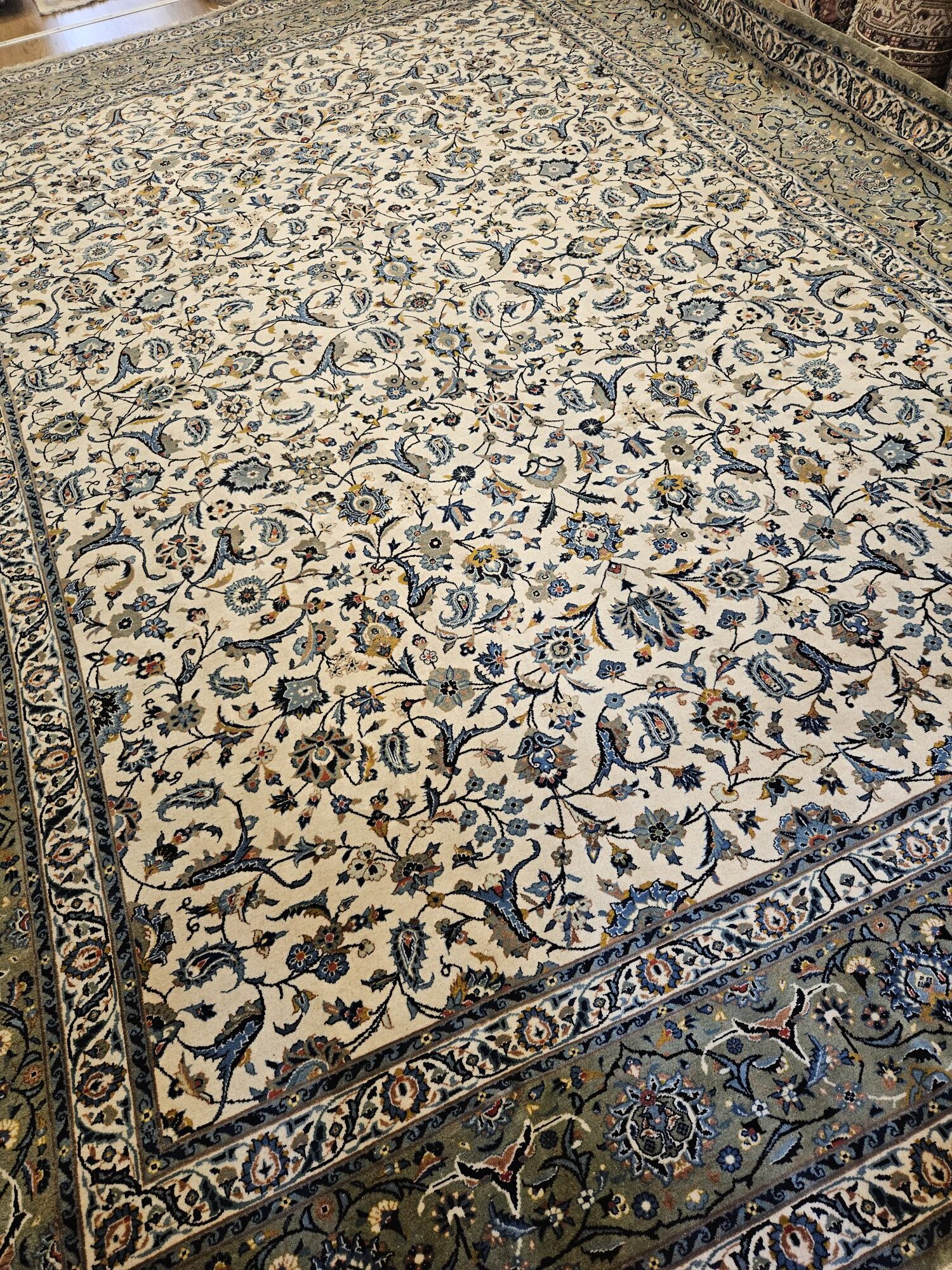 402x293 vintage handgeknoopt perzisch tapijt kashan ID31570 - Afbeelding 2