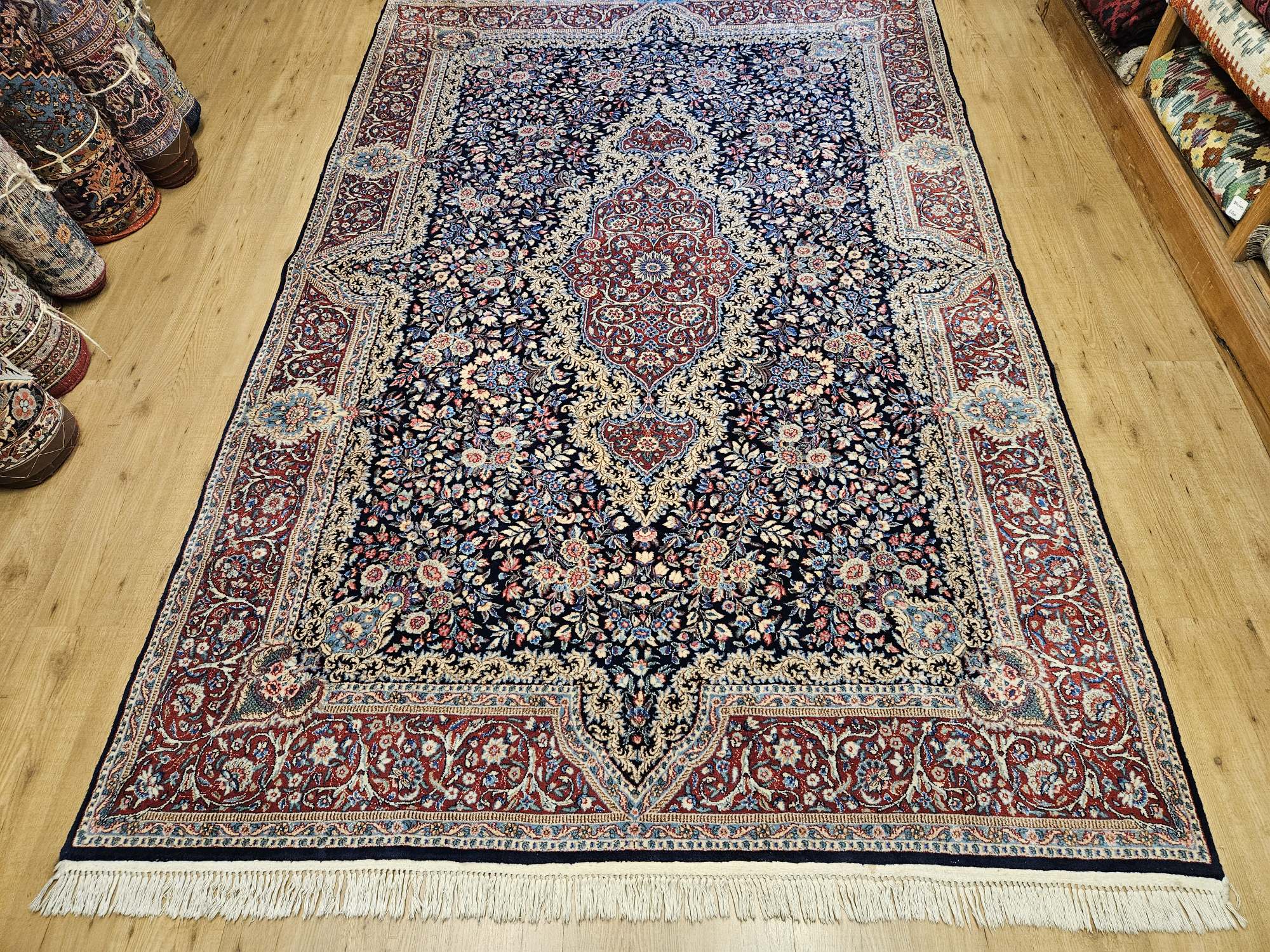 320x204 vintage handgeknoopt perzisch tapijt kirman ID31609