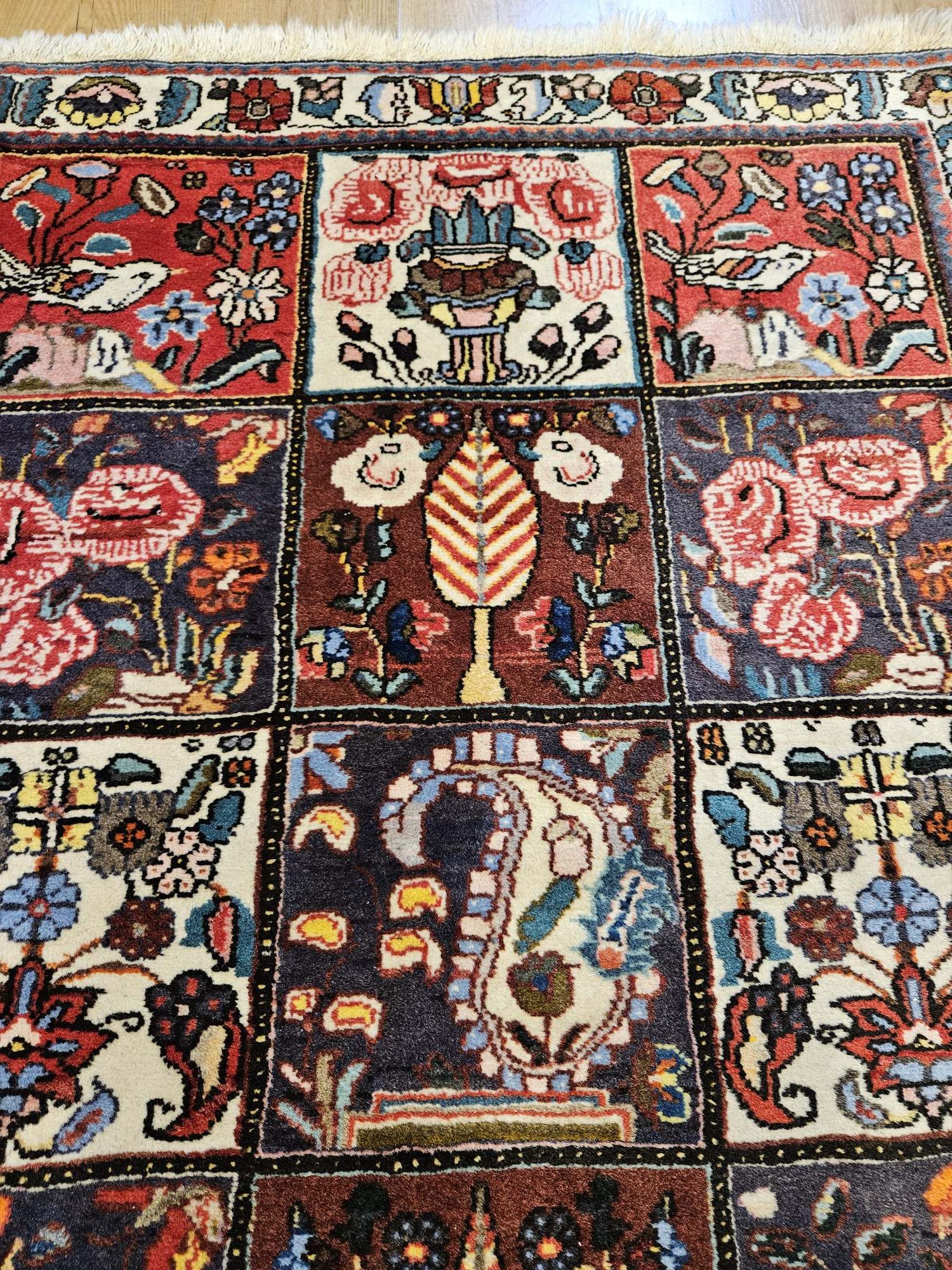 156x104 vintage handgeknoopt perzisch tapijt bakhtiar ID31692 - Afbeelding 2