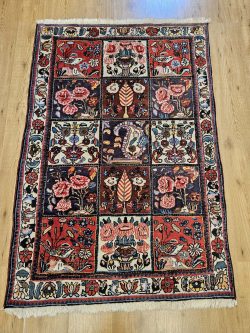 156x104 vintage handgeknoopt perzisch tapijt bakhtiar ID31692