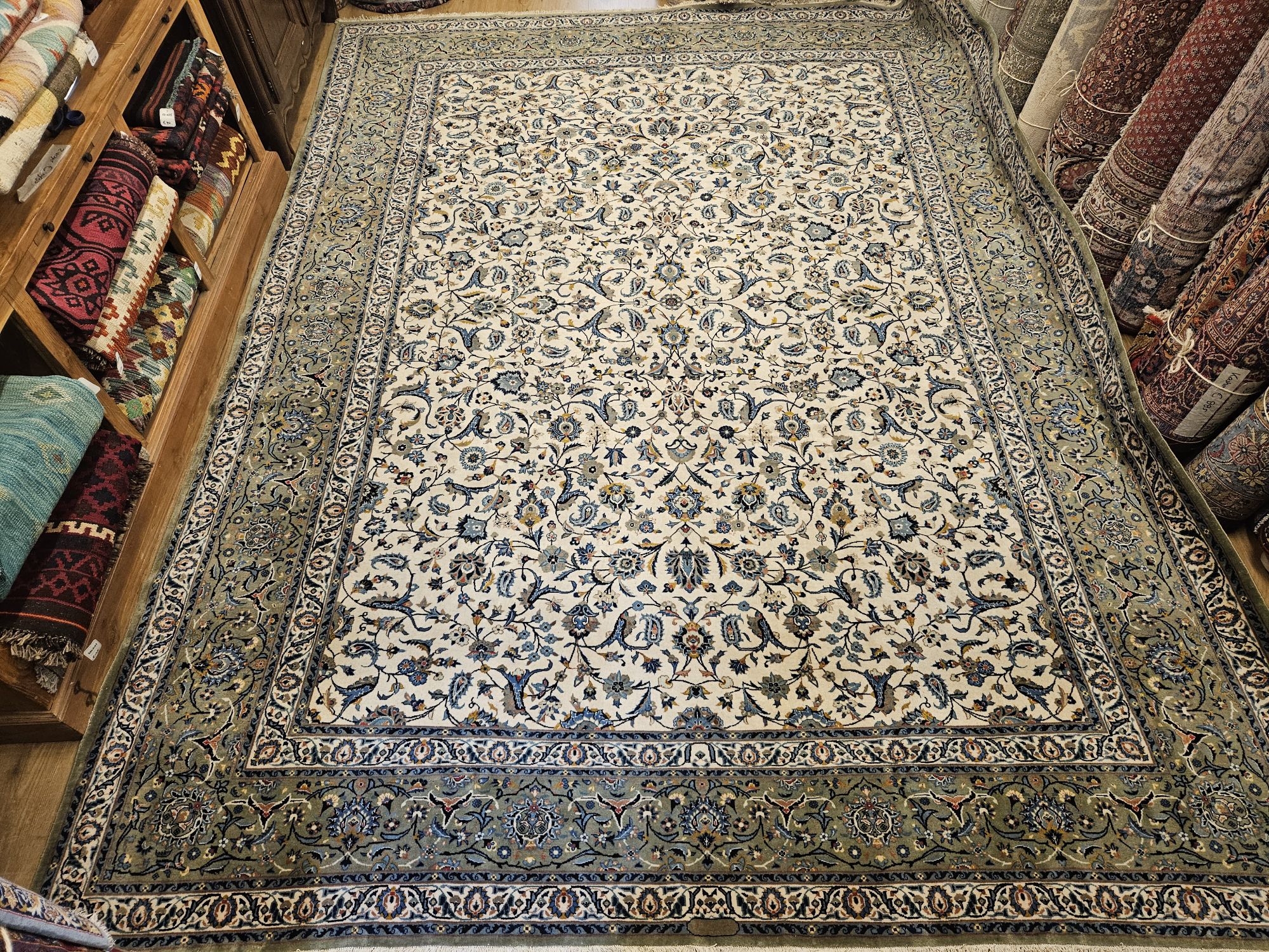 402x293 vintage handgeknoopt perzisch tapijt kashan ID31570