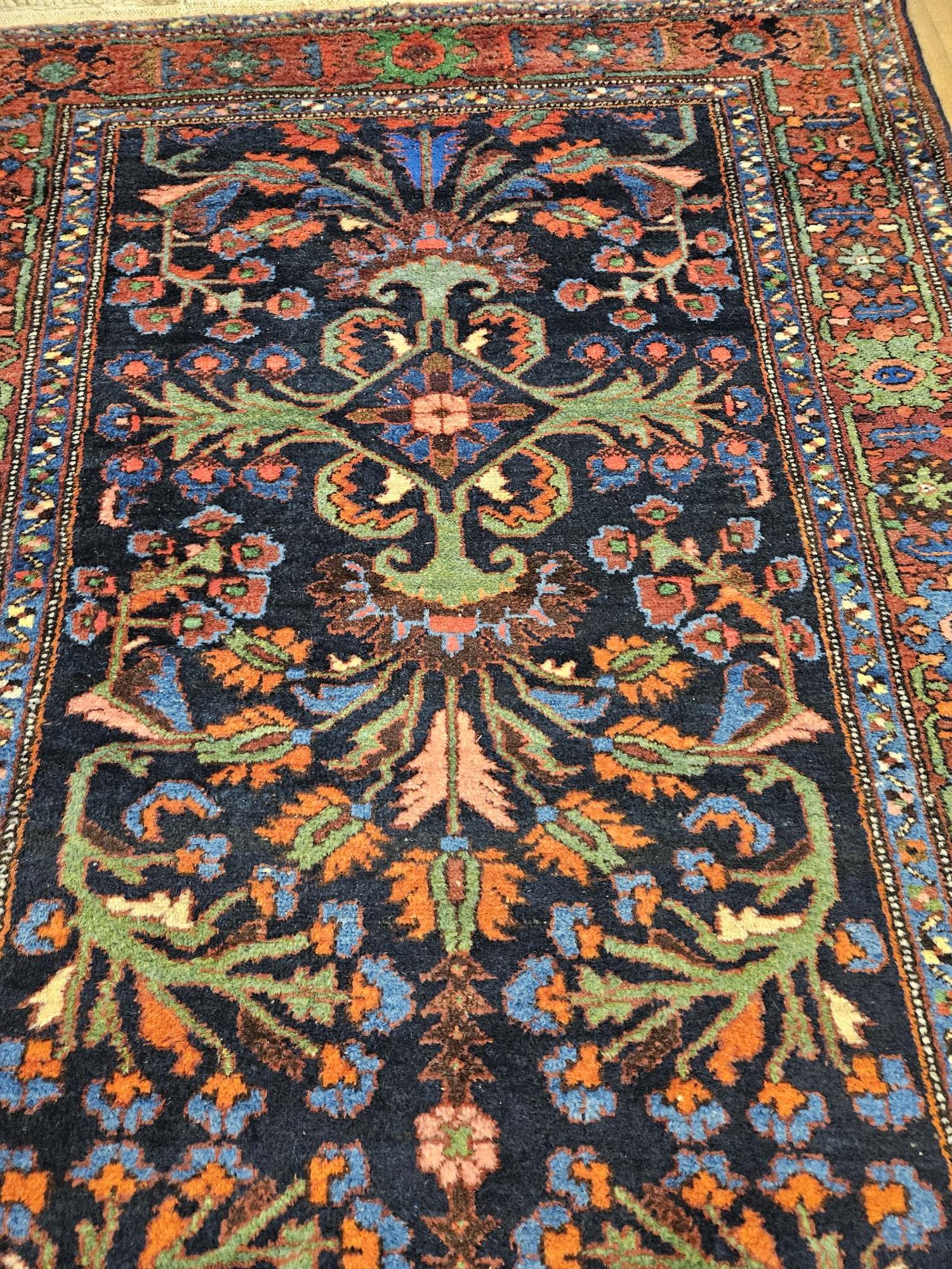 304x131 vintage handgeknoopt perzisch tapijt hamadan ID31912 - Afbeelding 2