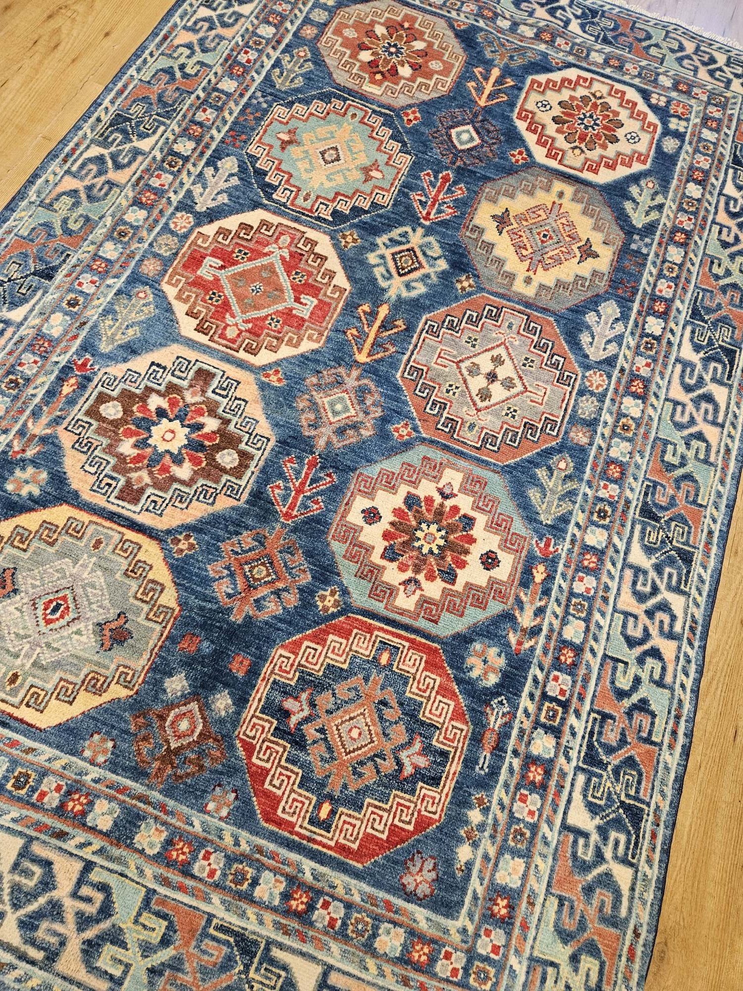 190x122 handgeknoopt oosters tapijt kazak ID32054 - Afbeelding 2