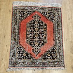 086x66 vintage handgeknoopt perzisch tapijt ghom zijde ID31736