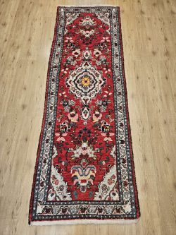 243x81 vintage handgeknoopt perzisch tapijt loper hamadan ID31805