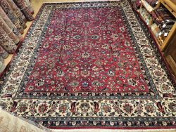 393x300 vintage handgeknoopt perzisch tapijt mashad ID31807