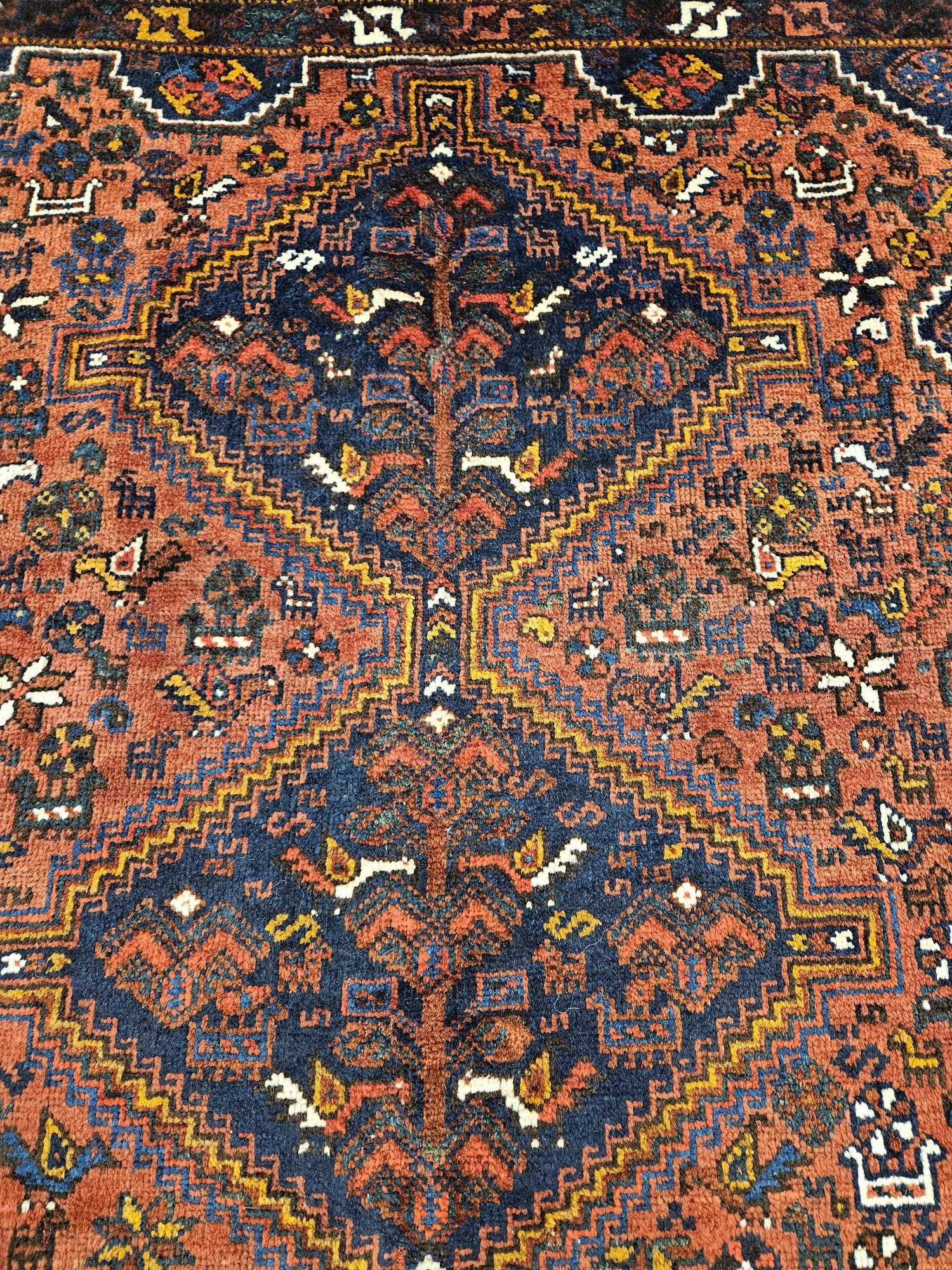 210x160 vintage handgeknoopt perzisch tapijt shiraz ID32115 - Afbeelding 2