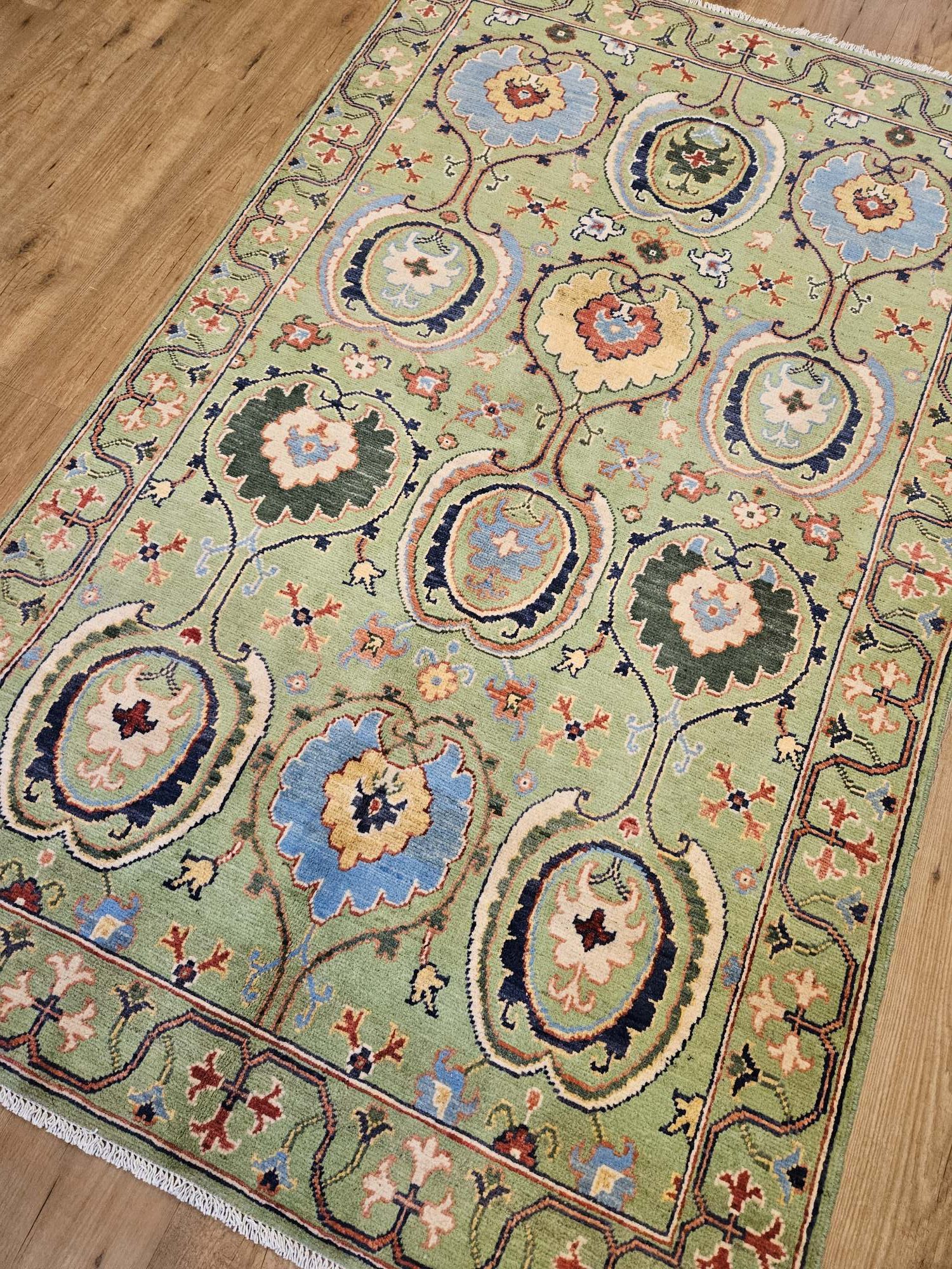 194x121 handgeknoopt oosters tapijt modern design ID32194 - Afbeelding 2