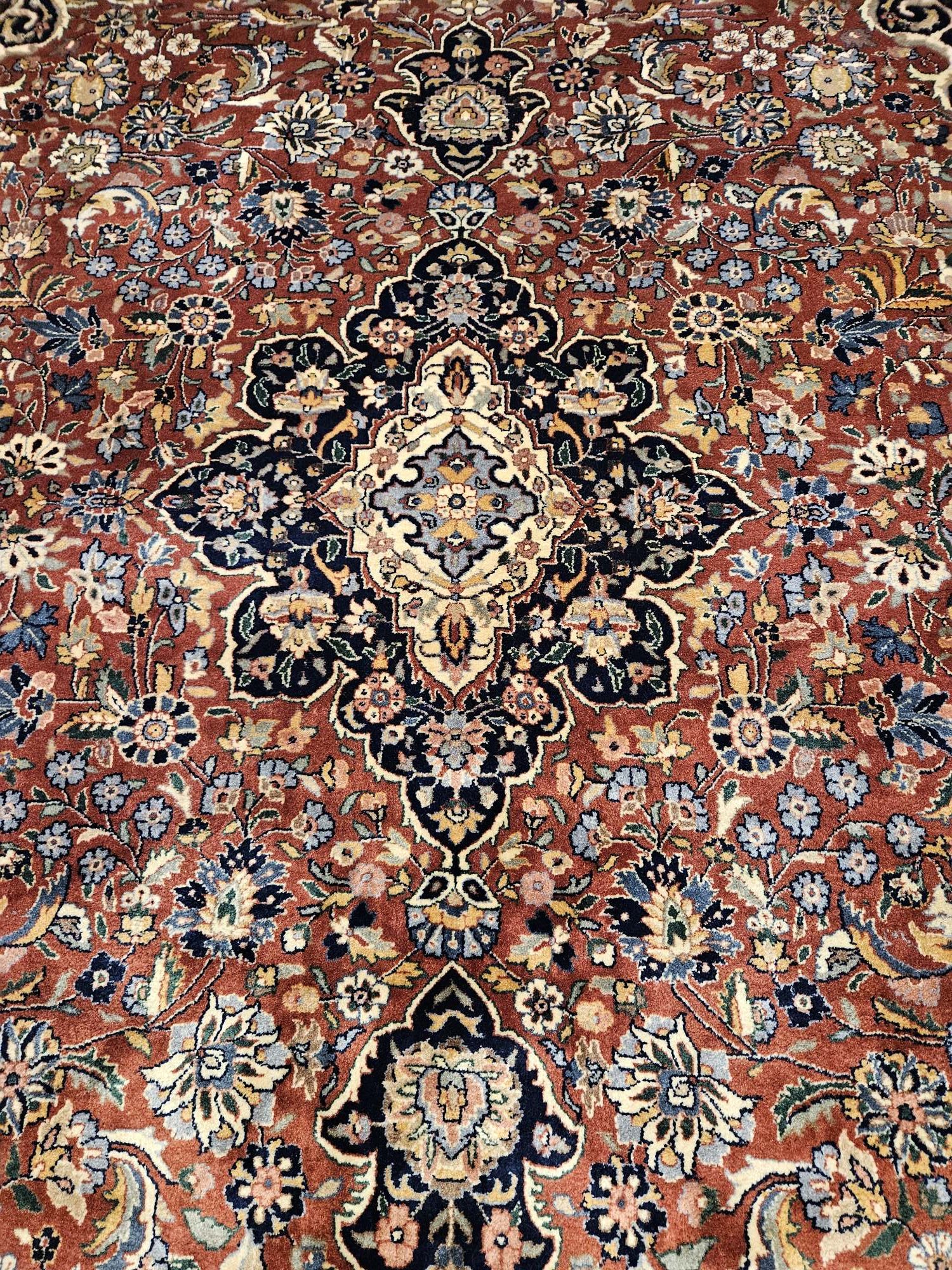 382x255 vintage handgeknoopt oosters tapijt kashan ID32353 - Afbeelding 2