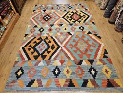 302x200 handgeweven oosterse wollen kelim ID32144