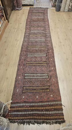 473x90 vintage handgeweven perzische kelim loper ID32401