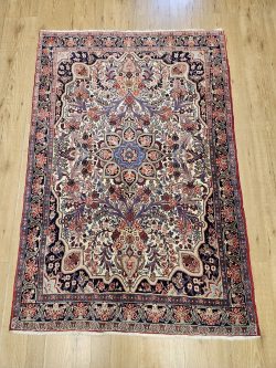 155x106 vintage handgeknoopt perzisch tapijt bidjar ID32231