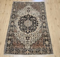 152x100 vintage handgeknoopt perzisch tapijt feraghan antiek ID32281