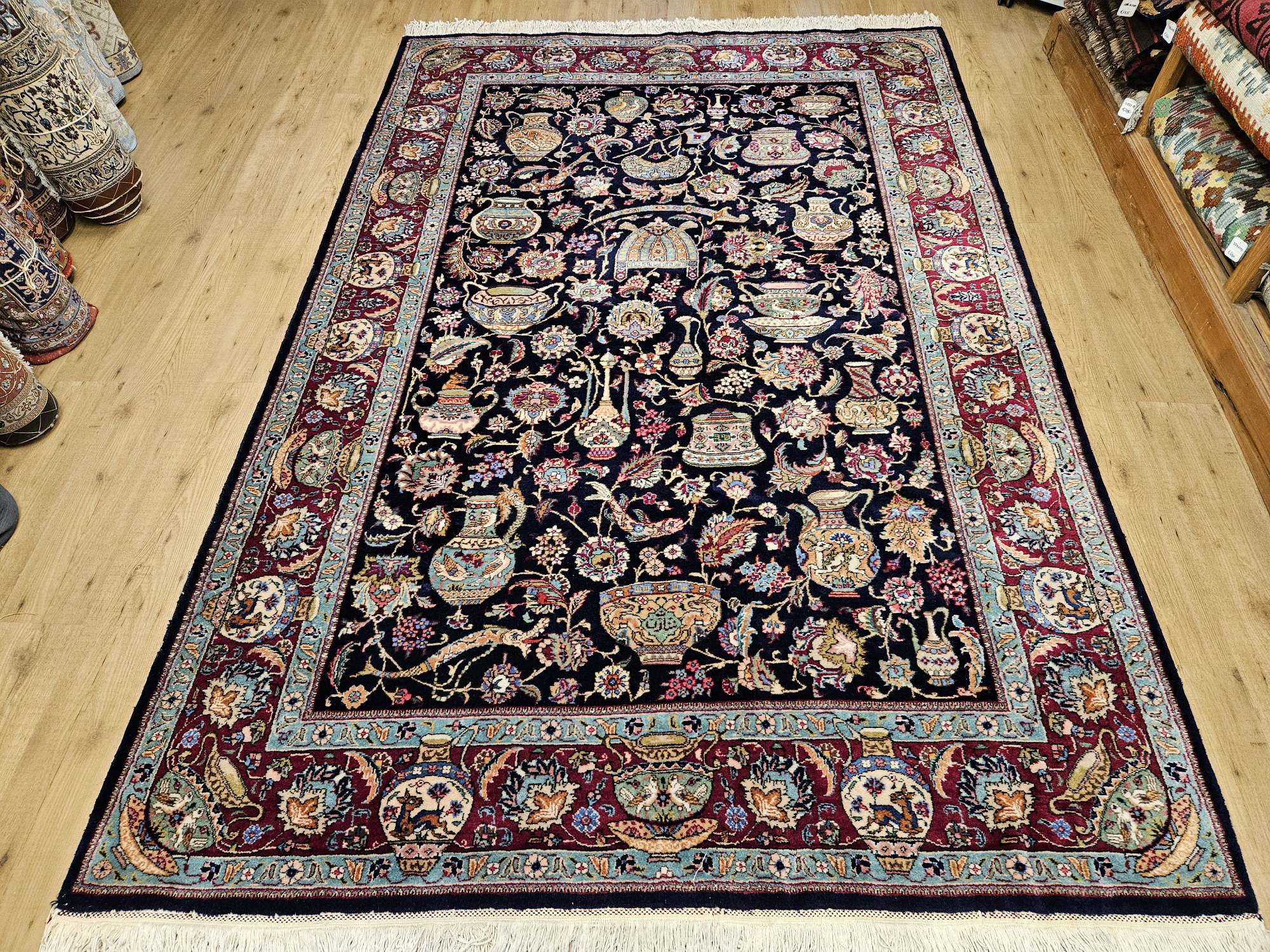 320x201 vintage handgeknoopt perzisch tapijt kashmar ID32256