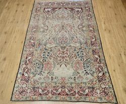 213x135 vintage handgeknoopt perzisch tapijt kirman antiek ID32302