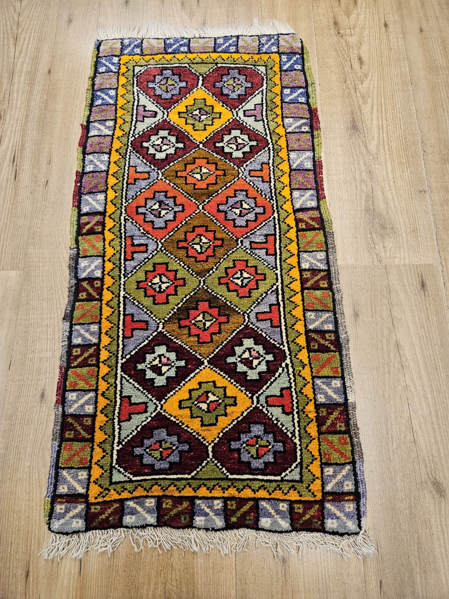 105x50 vintage handgeknoopt oosters tapijt ID32565