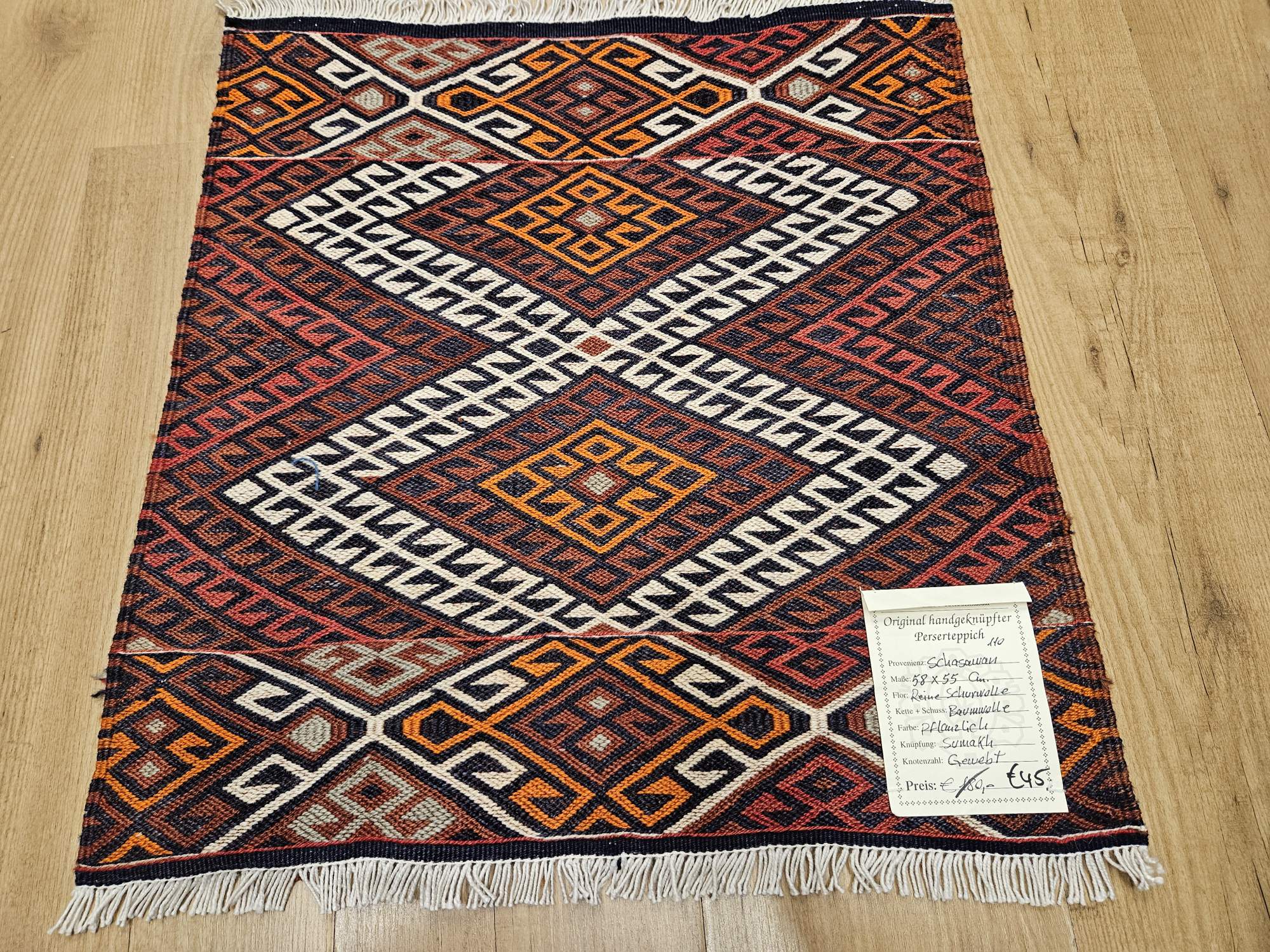 058x55 handgeweven perzische sumac kelim ID32569