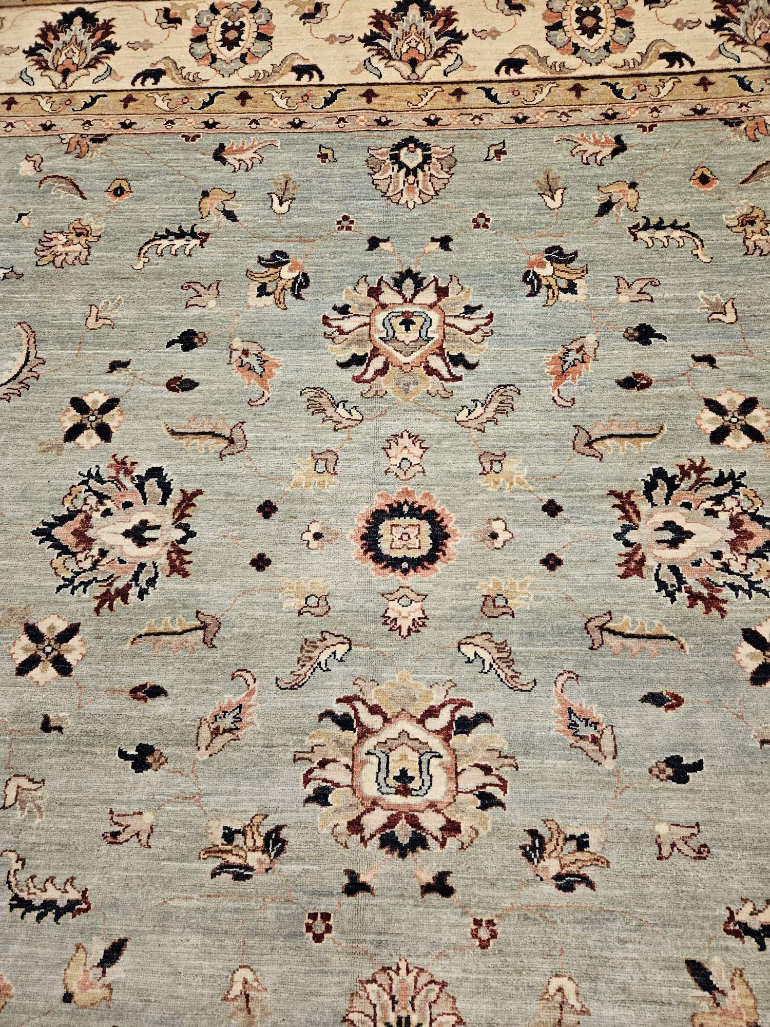 248x248 handgeknoopt oosters tapijt ziegler ID32651 - Afbeelding 2