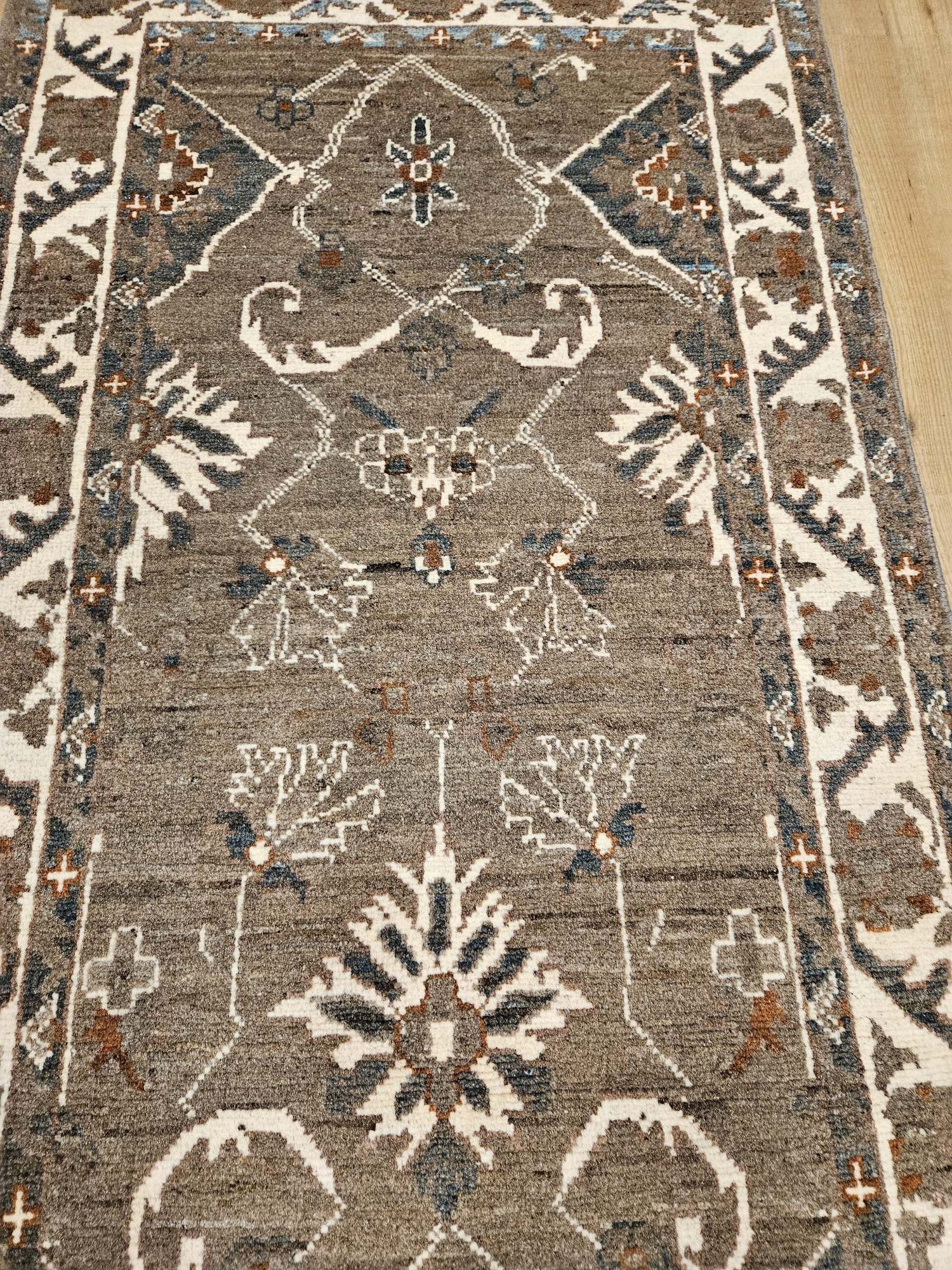 294x82 handgeknoopt oosters tapijt loper kazak ID32736 - Afbeelding 2