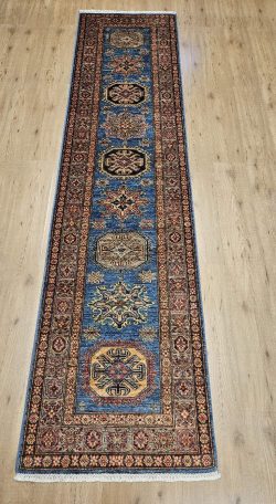 315x80 vintage handgeknoopt oosters tapijt loper kazak super ID32777